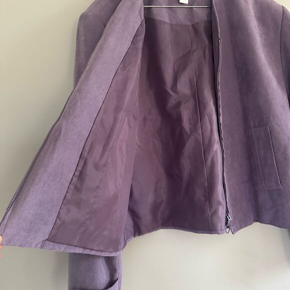 DressBarn Women Purple Jacket - Picture 3 of 9